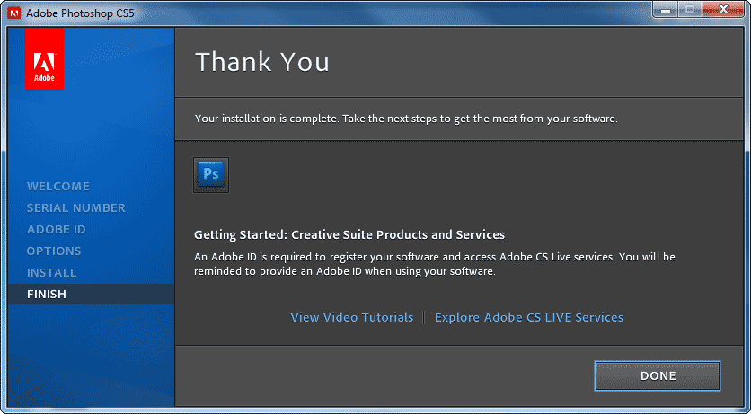 Thank You window