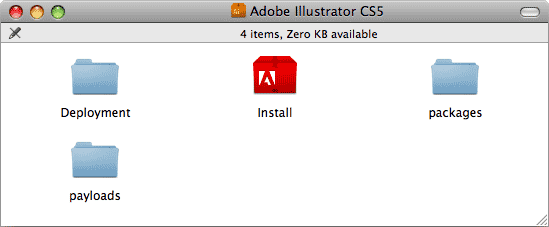 Adobe Illustrator CS5 window