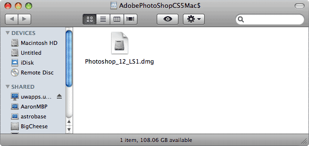 ADOBEPHOTOSHOPCS5MAC$ window
