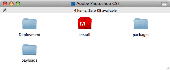 Adobe Photoshop CS5 window