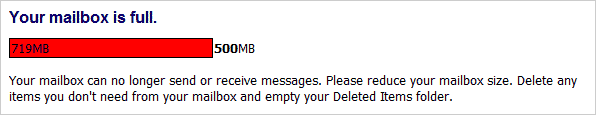 mailbox warning