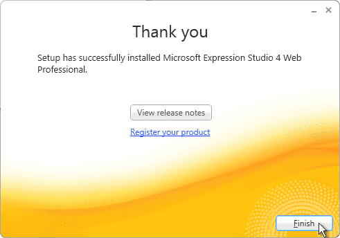 Thank You window