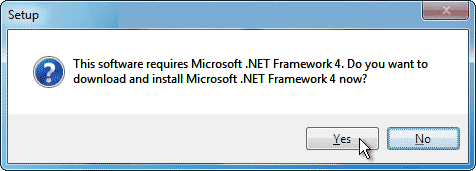 Setup window