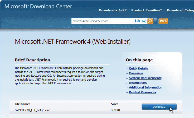 download center directions on microsoft