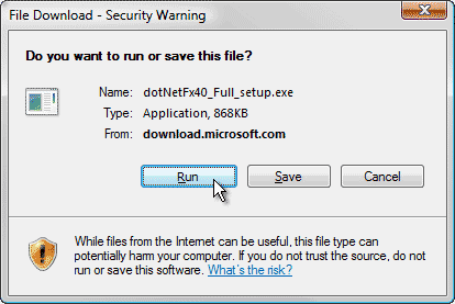 File Download - Security Warning window