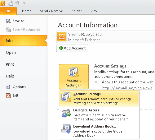 Microsoft Outlook window