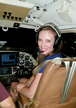 Dana Mueller on UWKA cockpit