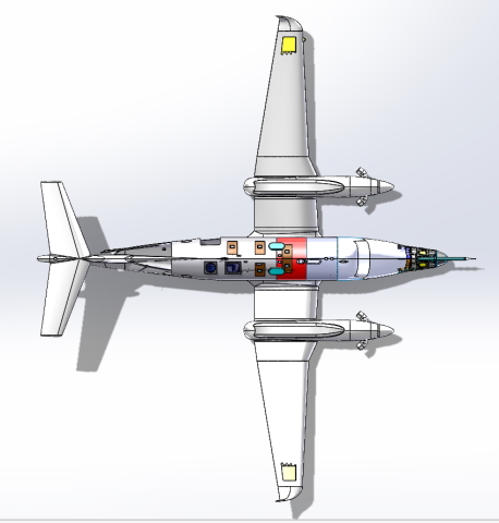 Plan view of Next Generation King Air model