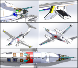 Layout of all major modifications to the outside of the aircraft