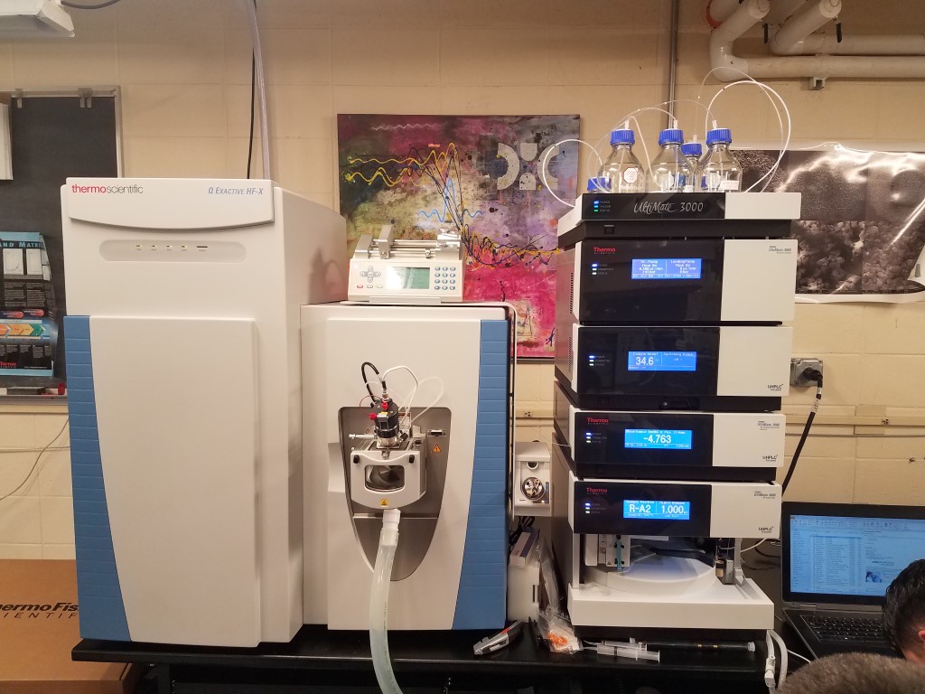 Q-Exactive-HF X a LC-MS/MS high resolution system based on the Orbitrap mass analyzer Funded by NSF-EPSCoR RII Track-1: Linking microbial life to ecosystem services across Wyoming's dynamic landsc