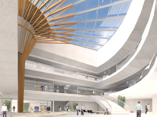 Image of the College of Business Atrium