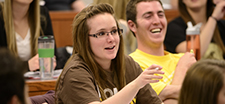Image of students in classroom laughing