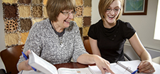 Image of student working with Jan Benson