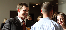 Image of students networking at the Gateway Center