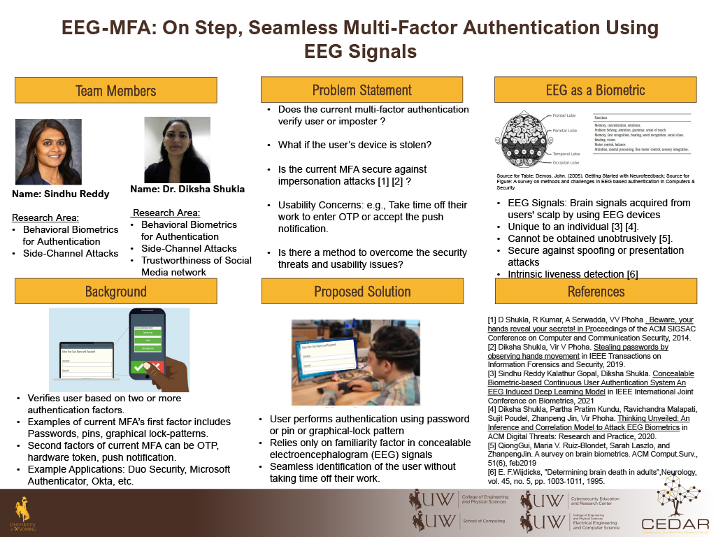  Poster for EEG-2FA: One Step, Seamless Two Factor Authentication using Concealable EEG Signals