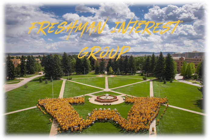 UW freshman class forming a giant W on Prexy's Pasture