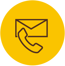 Icon of envelope and phone