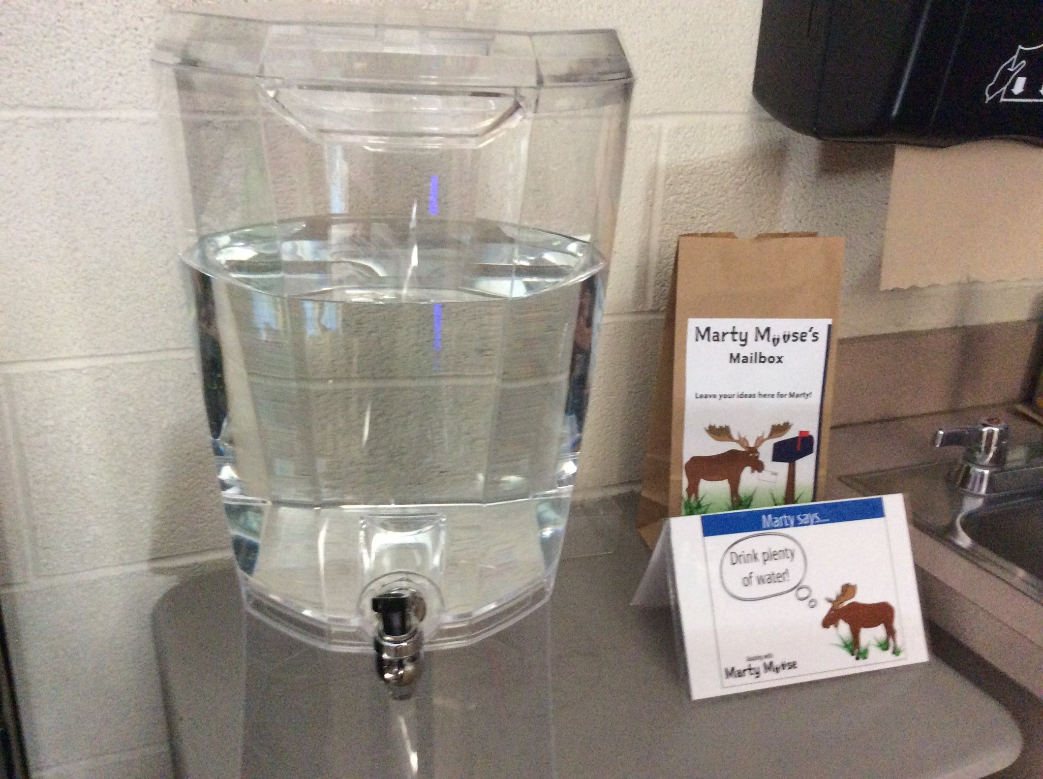 Marty Moose water dispenser