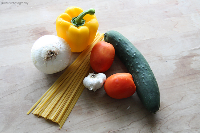 Image of vegetables on a wooden countertop