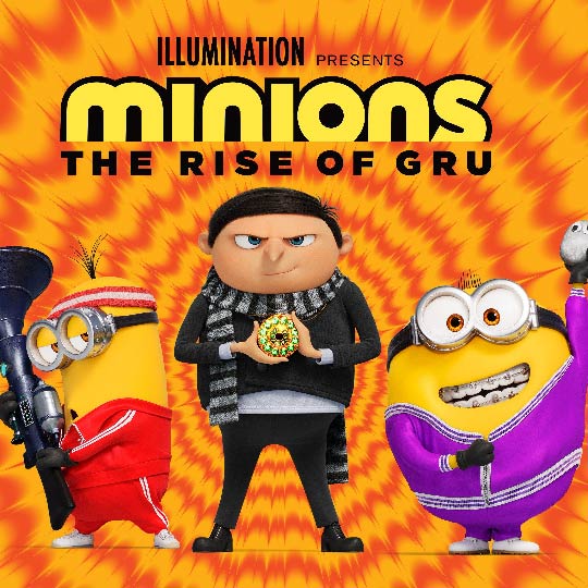 Minions and Gru on movie poster