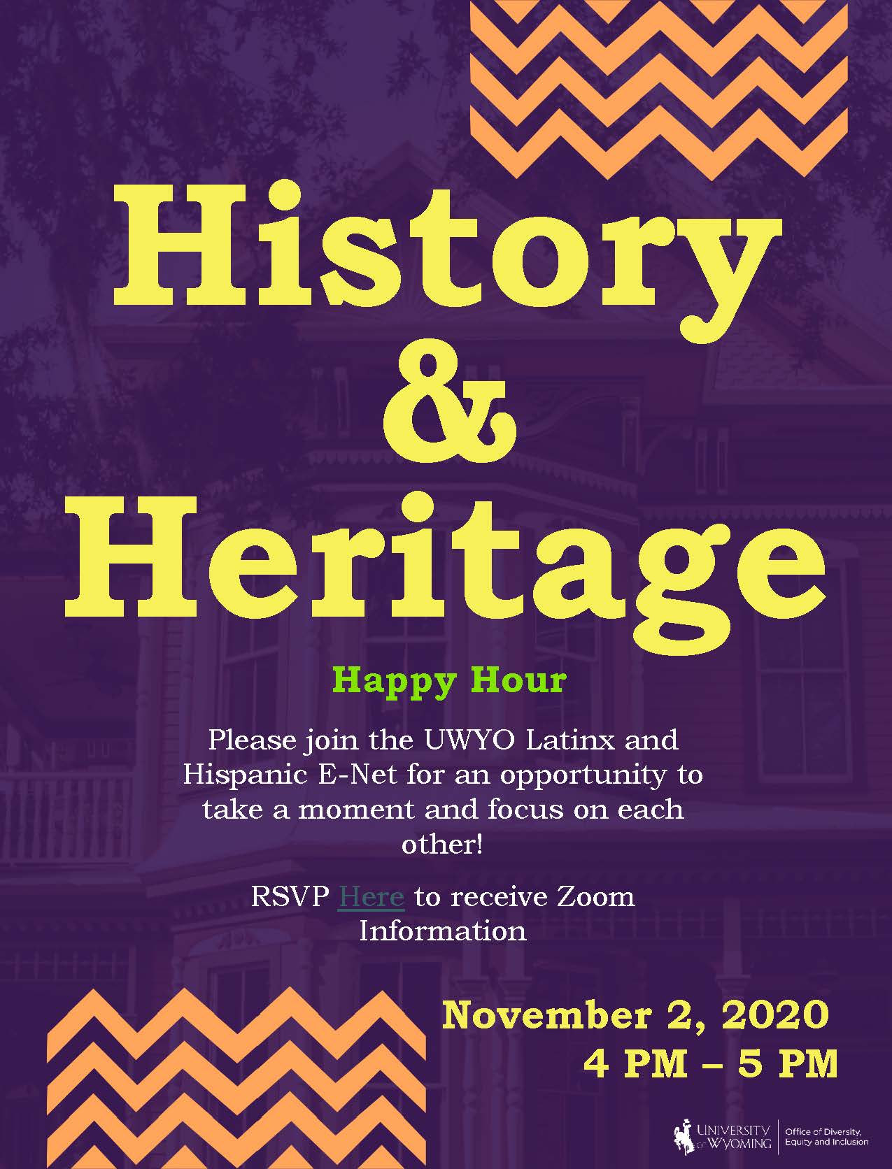 History and Heritage Happy Hour Flyer