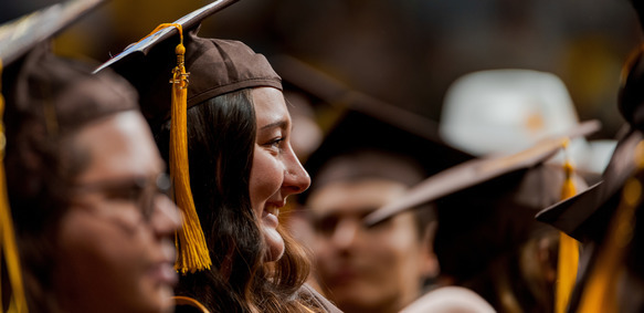 students at commencement
