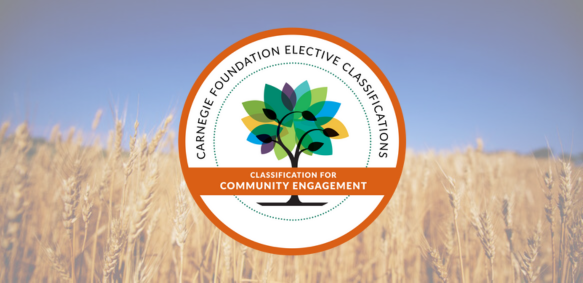 Carnegie Foundation Elective Classification seal with image of wheat behind