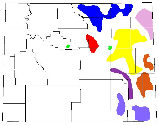 Fig. 2. Regions of interest with respect to grasshopper outbreak distribution 