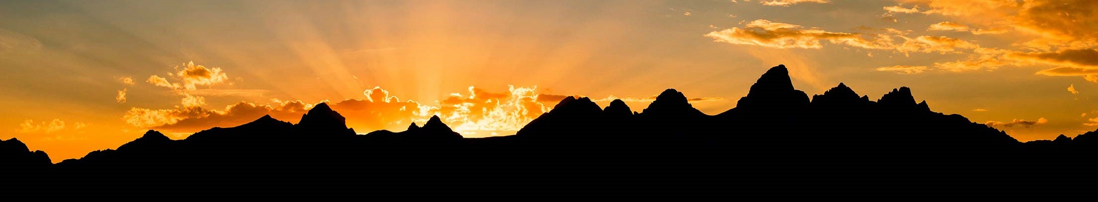 Teton Mountain Sunset Image