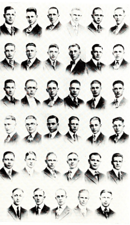 35 head shots of the men of Sigma Nu 