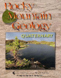 cover of Rocky Mountain Geology Volume 49, Number 1.
