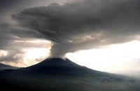  Nyiragongo , an active strato volcano looms large over the city of Goma,  in the DRC.