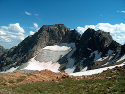 rugged mountain peaks