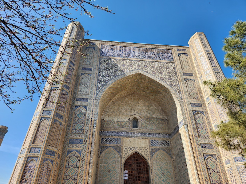 decorative building in Samarkand
