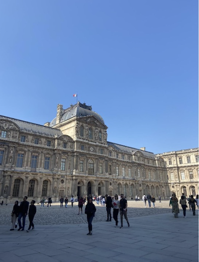 Outdoor view of the Louvre