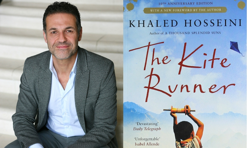 Khaled Hosseini and The Kite Runner book jacket