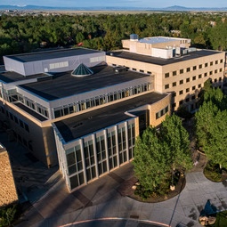 Coe Library aerial photo