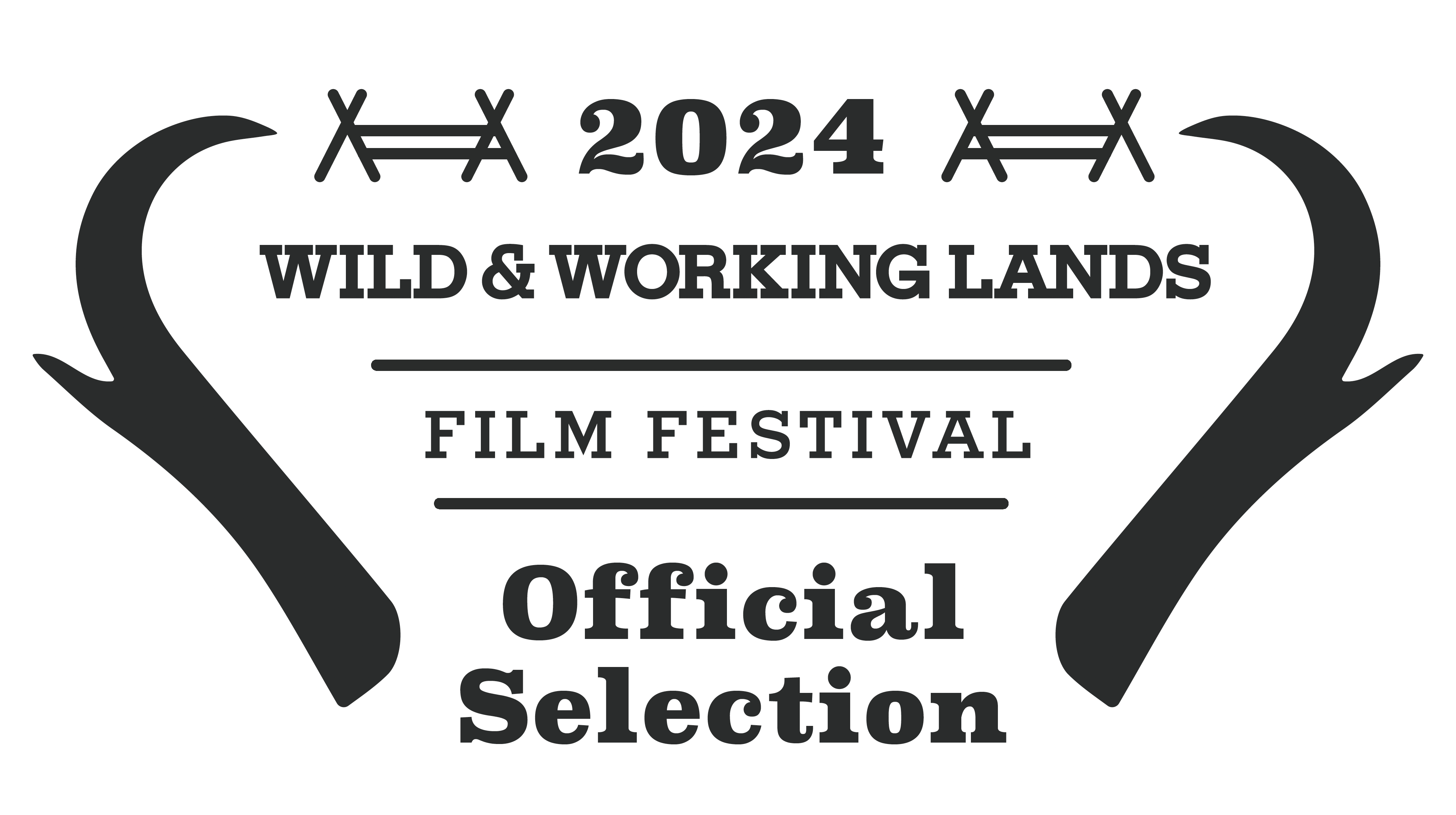 Laurels for the 2024 Wild and Working Lands Film Festival with pronghorn horns.