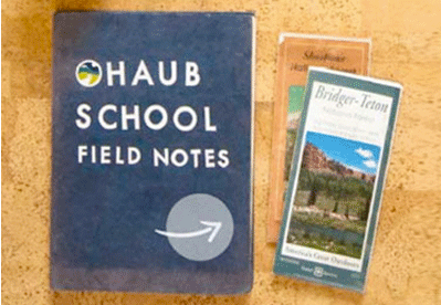 Haub School Field Notes notebok with maps