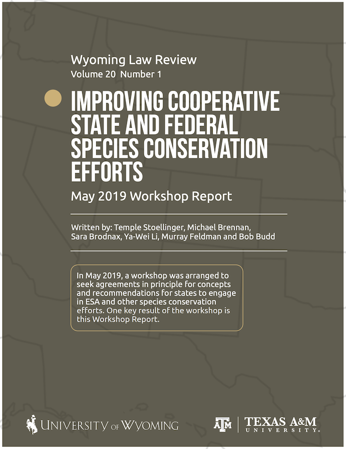 Report thumbnail of Improving Cooperative State and Federal Species Conservation Efforts