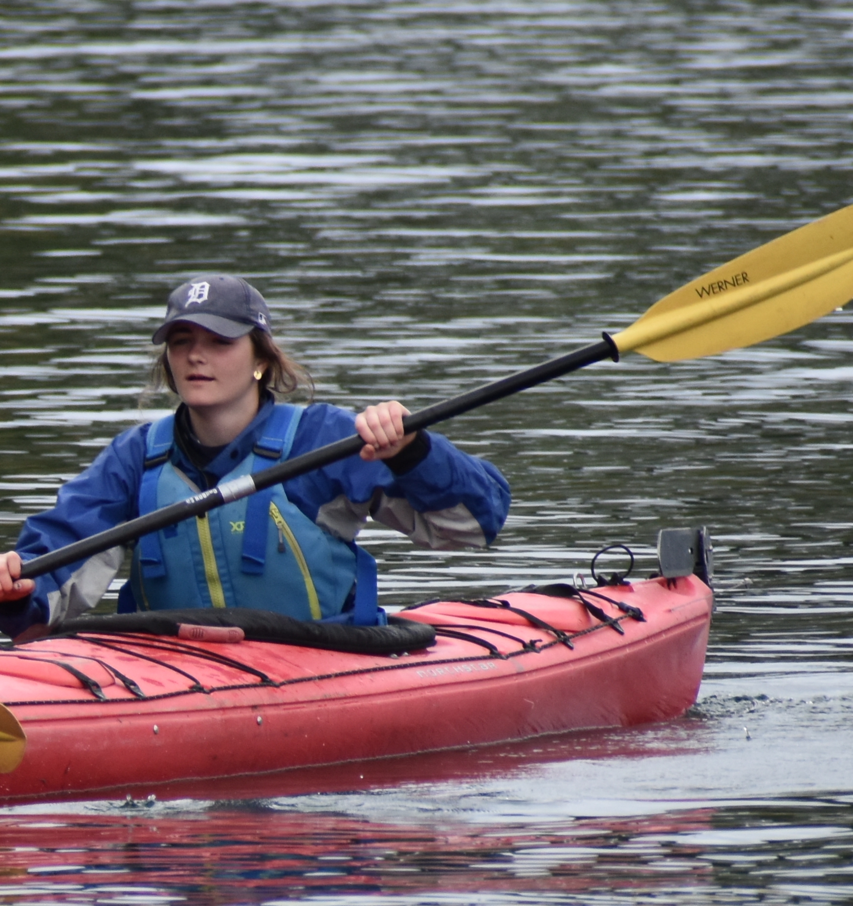 Emma Jones kayaking