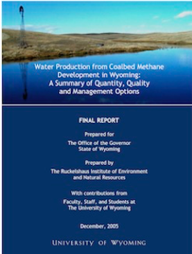 Report thumbnail of Water Production from Coalbed Methane Development in Wyoming: A Summary of Quantity, Quality and Management Options
