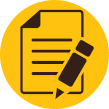 decorative icon of a form with a pencil