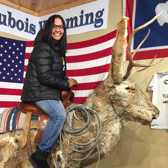 woman on a jackalope