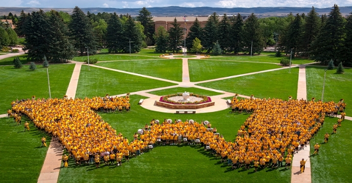 Students on field