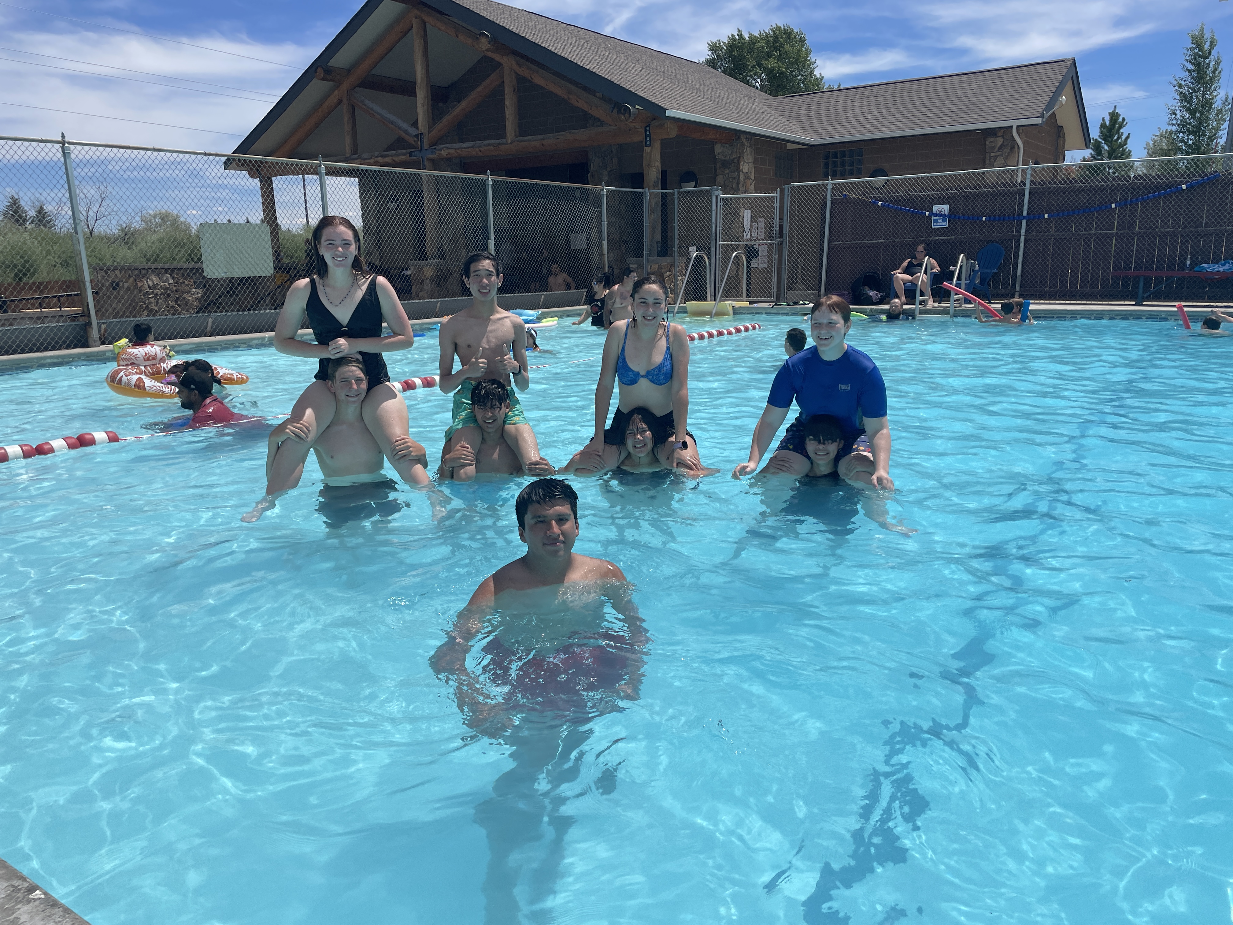 HSI Scholars enjoying the pool.