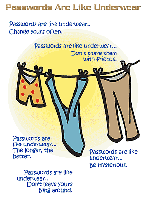 Passwords Are Like Underwear poster
