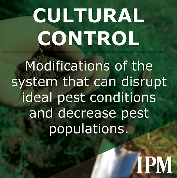 Cultural control uses changes in the system