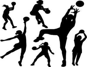 A graphic showing people playing sports.