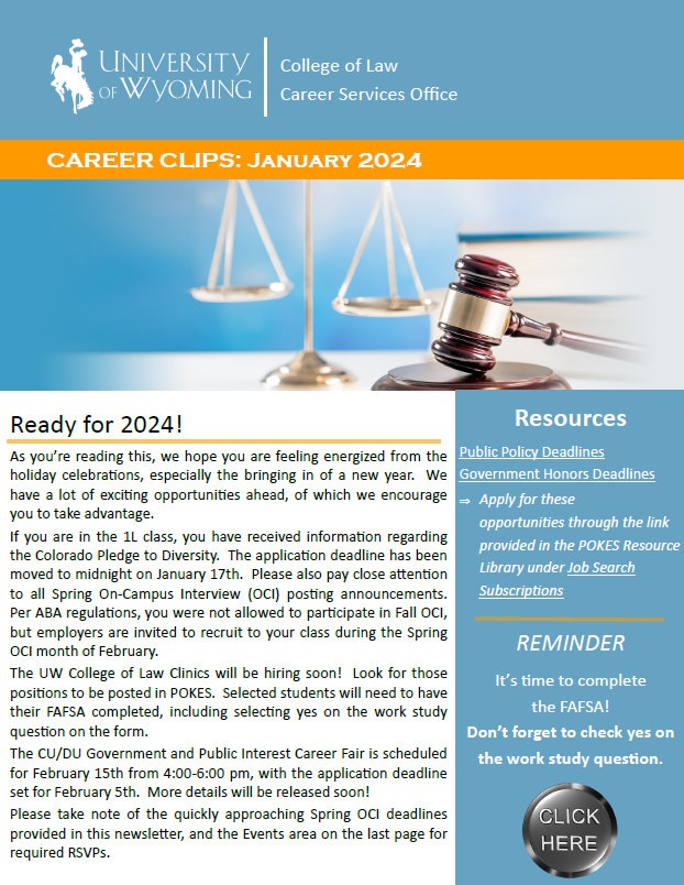 Cover Page to January 2024 CSO Newsletter